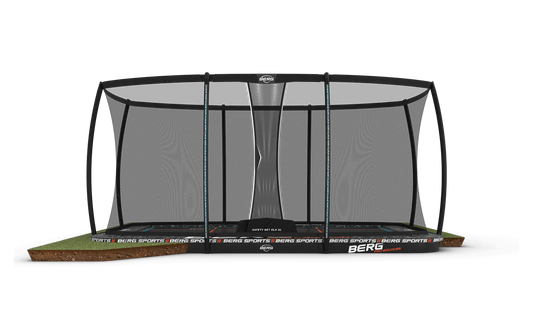 BERG SPORTS Ultim Pro Bouncer FlatGround 500 + Safety Net XL